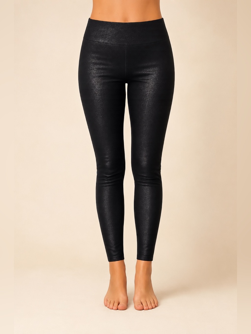 Dynamite Black Shimmery High-Waist Leggings / Size Small Black Leggings